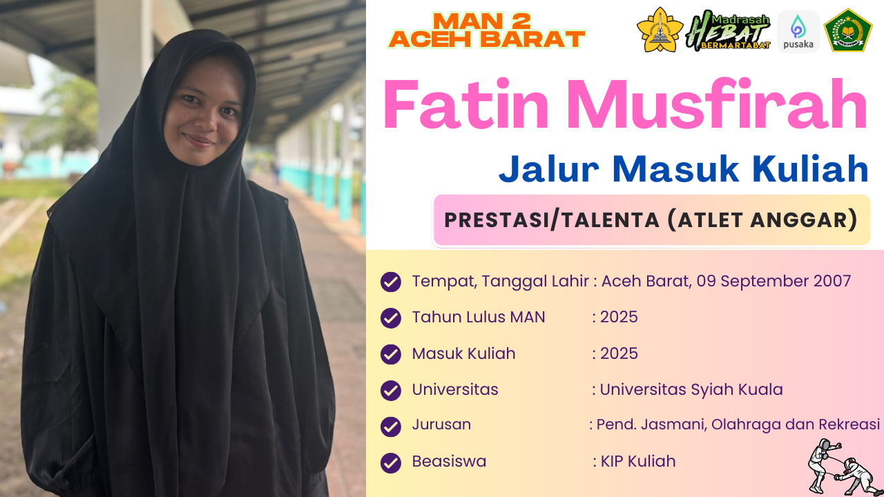 Fatin Musfirah siswa berprestasi